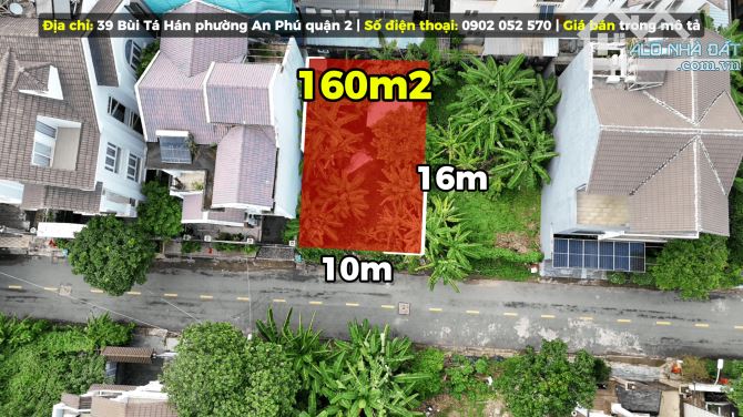 Bán đất mặt tiền đường Bùi Tá Hán phường An Phú quận 2. Diện tích 160m2. Chiều ngang 10m. - 1