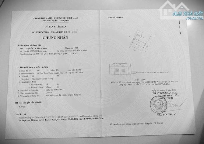 Chủ Vỡ Nợ Cần Bán nhanh Căn nhà ở Trịnh Thị Miếng Hóc môn 64m2 Giá 810triệu Sổ hồng Riêng - 1
