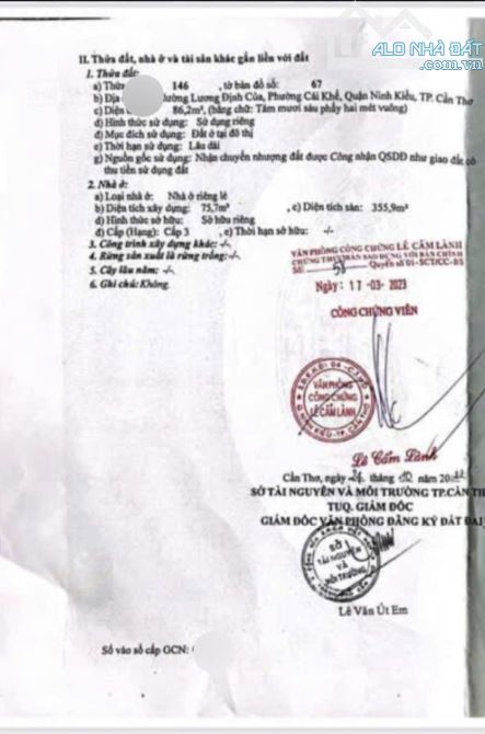 BÁN NHÀ 4 Lầu 13,5 Tỷ Mặt Tiền LƯƠNG ĐỊNH CỦA, CÁI KHẾ, TP CẦN THƠ - 1