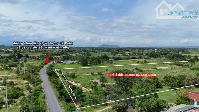 Bán 20,000 m2 đất Hàm Liêm đường nhựa Liên xã về Hàm Hiệp, đại lộ Lê Duẩn, ga cao tốc Bắc - 1