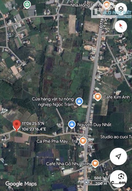 Cần bán đất mặt tiền đường nhựa 1/ DT 787 P. Lộc Hưng. Trảng Bàng Tây Ninh 8.500m2 Thổ 800 - 2
