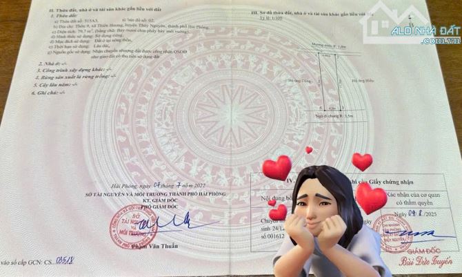 Bán lô 79m2 đẹp nở hậu phường Thiên Hương Thuỷ Nguyên Hải Phòng  Gần đường 352, đường Quốc - 2
