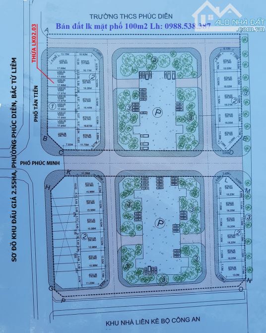 Bán 100m2 - Đấu Giá 2.5 Ha Phúc Diễn - Phân Lô Vỉa Hè - Đường 20m - Kinh doanh đỉnh - 3