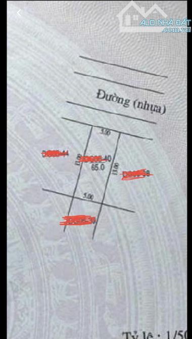 ĐẤU GIÁ MẬU LƯƠNG , KIẾN HƯNG ,HÀ ĐÔNG   65m ,dất , 13,8 t. ỷ Lh - 3