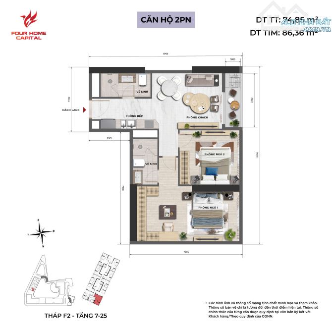 Biệt Thự Trên Không - Sun Feliza Suites - Cầu Giấy - Căn Hộ 2 PN - Đẳng Cấp 6⭐️ - 3
