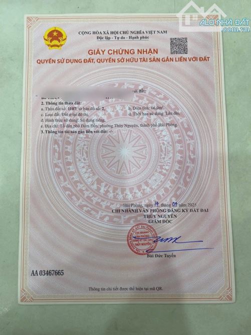 Bán lô đất 66m đường thông tại Hoa Động - Thuỷ Nguyên - Hải Phòng - 3