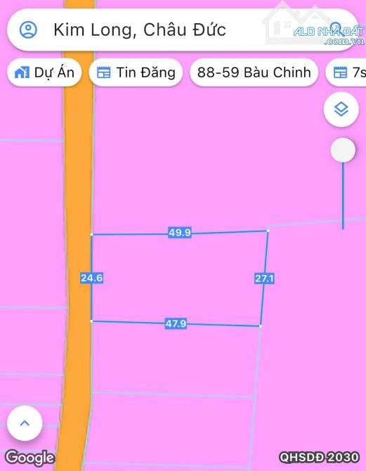 Bán 24,5x48 có 240tc đất thị trấn Kim Long, huyện Châu Đức, BRVT. - 3