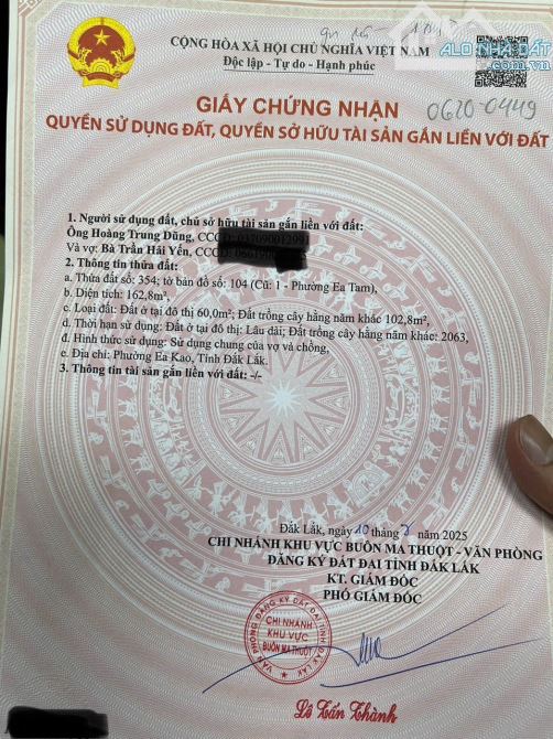 🔥 Chỉ 4,5 TỶ SỞ HỮU NGAY 🔥 ĐẤT 2 MẶT TIỀN ÂU CƠ – Y ĐÔN, P. EATAM CŨ - 4