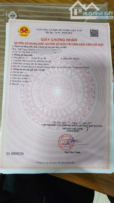 💥💥Cần bán lô góc đẹp đất tại Thôn Đồng, tổ 8, Mê Linh, Hà Nội. Giá 3.1 tỷ💥 ============ - 4