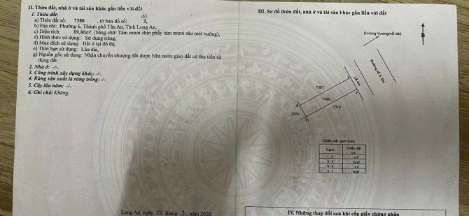 ✅ Bán lô đất đường số 5, khu TĐC Đồng Tâm, phường 6, tp Tân An _ Diện Tích : 4.5 x 20m2 - 4