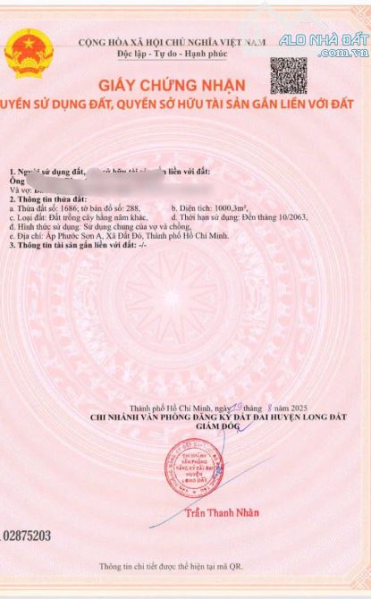 XÃ ĐẤT ĐỎ TP HCM NGAY SÁT QUỐC LỘ 55 VÀ KCN ĐẤT ĐỎ 1000M 💰GIÁ 1,58 TỶ - 4