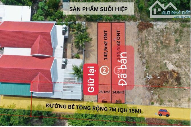 🍄Suối  Tiên, giá đầu tư nhanh trong tuần. Hương Lộ 39 vào đất chỉ 30m - 5