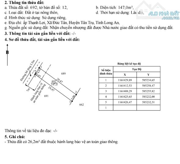 Hàng ngộp, 147m2 đất thổ cư đường ô tô Huỳnh văn đảnh, 450tr - 8