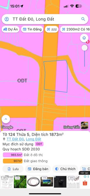 🔺Mặt tiền Lương Thế Vinh gần TL52  Xã Đất Đỏ tp Hồ Chí Minh  👉đi biển Phước Hải 15phút - 8