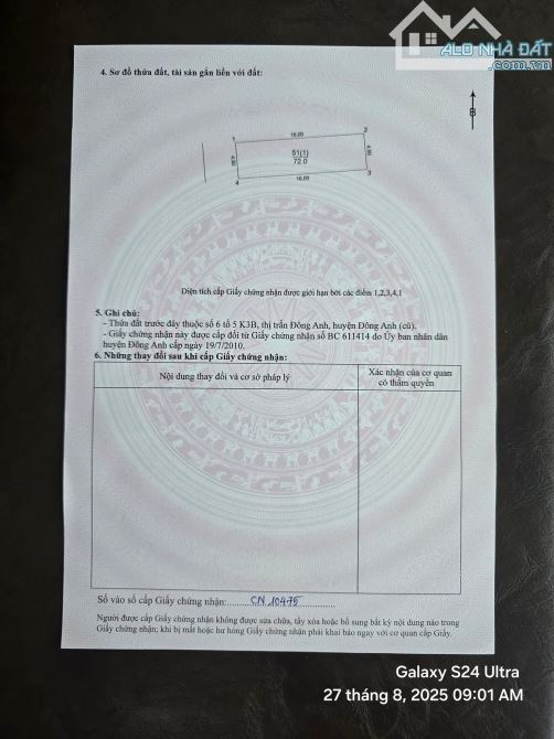 ✅️ Bán 72m cửa hàng mới thị trấn Đông Anh(cũ) - 💰 Nhỉnh 7 tỷ