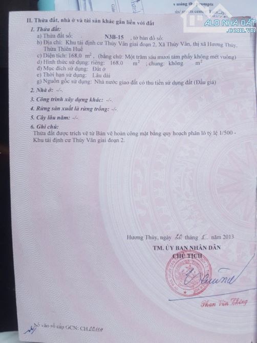 Cần bán khu đất mặt tiền Lê Tự Đồng 26m KQH Thuỷ Vân - TD2, Thuỷ Vân