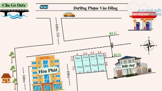 🏡 ĐẤT ĐẸP HƠN 70M²/LÔ – 4 LÔ LIỀN KỀ – RA PHẠM VĂN ĐỒNG 50m – LINH ĐÔNG