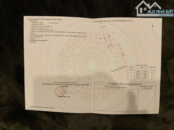 655. Hạ mạnh 200 tr nhân 02/ 09  -     Bán đất mặt đường Nguyễn Bỉnh Khiêm, Đồng Hải 1, Hả