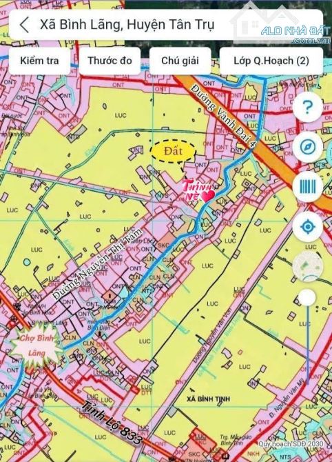 Hàng thơm, 1000m2 đất thổ 20x 50m gần chợ Bình Lãng, 2 tỷ
