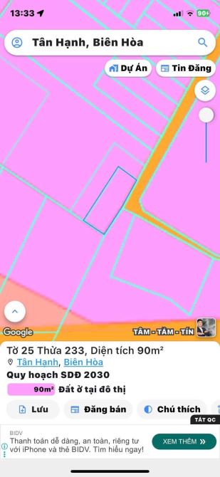 Bán đất giá rẻ 1 tỷ 7, cách đường Phạm Văn Diêu 500m p.Tân Hạnh, Tp.Biên Hòa M7396 - 10