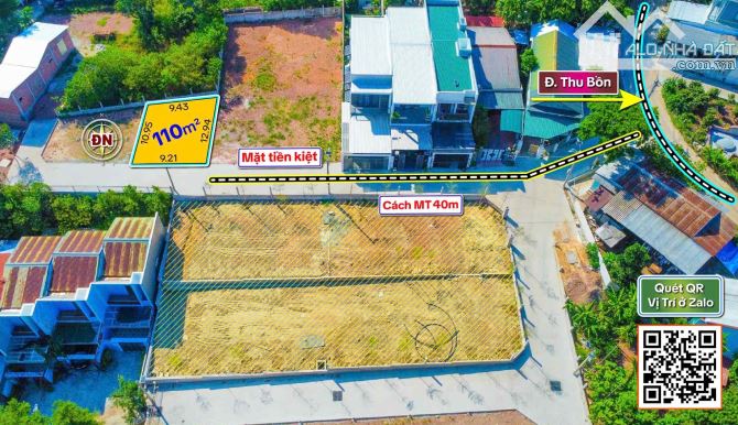Bán lô đất đẹp kiệt ô tô đường Thu Bồn 110m2 ( ngang 9.2m ) - Thuỷ Xuân Huế - 1