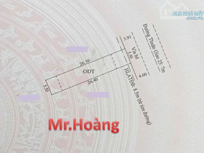 BÁN NHÀ MẶT TIÊN ĐƯỜNG THUẬN GIAO, ĐỐI DIỆN TRƯỜNG THUẬN GIAO VÀ CHUNG CU LEGACY - 1