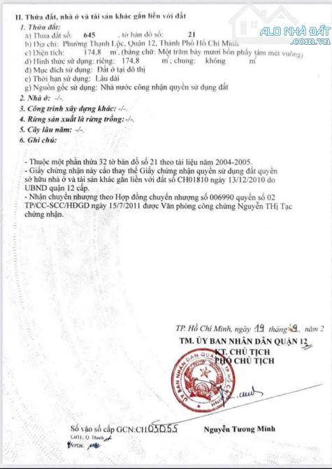 Bán lô đất đường Thạnh Lộc 19, P. Thạnh Lộc, Quận 12 - 2