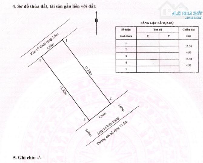 59.85m2 đất Lô 20B Lê Hồng Phong sau Lạc Hồng - Ngang 4.5m - Đông Nam - 2