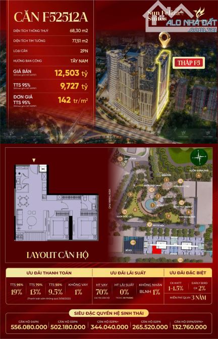 Biệt Thử Trên Không - Sun Feliza Suites - Cầu Giấy - Căn Hộ 2 Ngủ - Đẳng Cấp 6 sao - 2