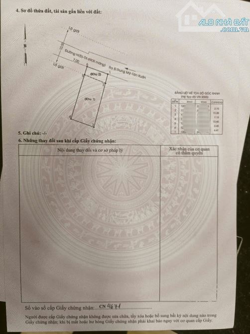 Lô đất đẹp 1/ Tân Xuân  ,Hóc Môn ,  DT 108m2 . Giá chỉ 4.4 tỷ (TL) - 3