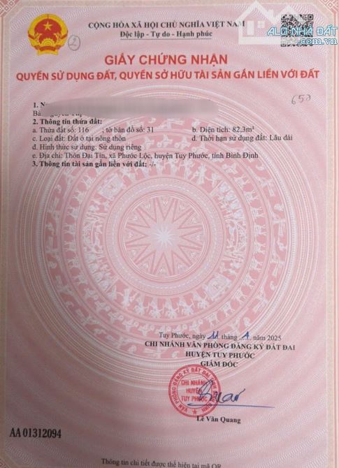 🏠Bán đất dt 82m2 thôn đại tín,phước lộc, tuy phước, Bình Định - 3