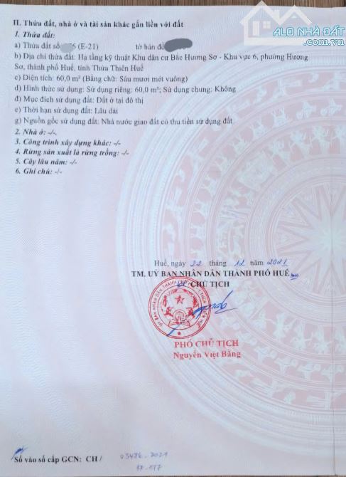 Bán đất Hương Sơ kẹp đường luồng 4m, hướng Đông Nam - 3