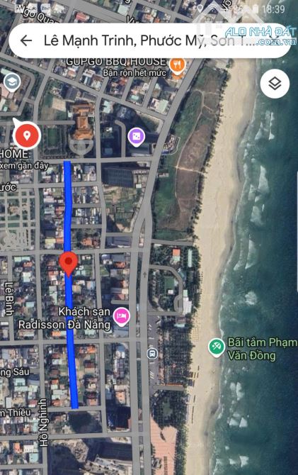 SÁT BIỂN! BÁN ĐẤT 105M² - 16,99 TỶ - MT LÊ MẠNH TRINH - Q. SƠN TRÀ - 3