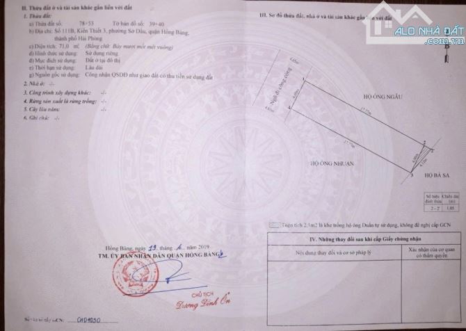 Bán đất trung tâm Sở Dầu, Hồng Bàng 71m ô tô chỉ 2,95tỷ. - 4