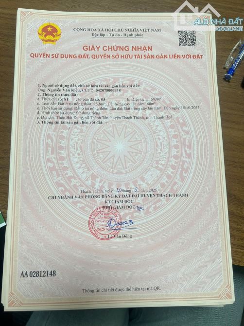 Tặng VÀNG khi mua Đất nền Thạch Thành - Thanh Hóa. CÓ SỔ ĐỎ - 5