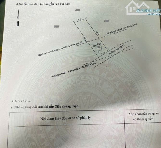 Bán đất gần đường Võ Thị Sáu P.Đông Hòa Tp.Dĩ An chỉ 6 tỷ TL M7421 - 5