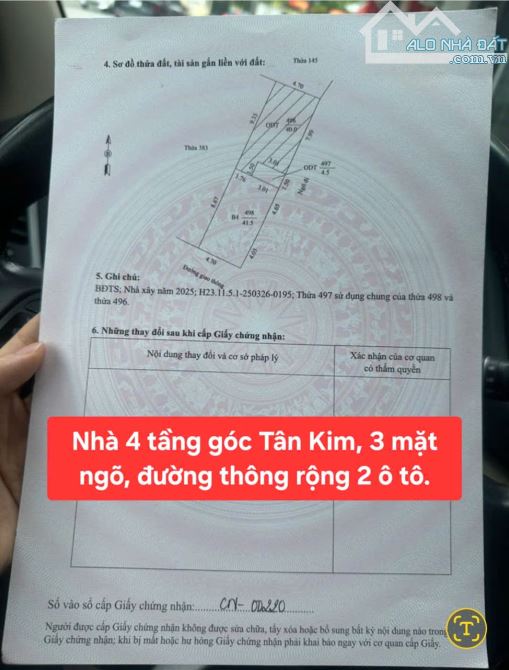 Bán nhà lô góc 4 tầng tân kim, đường rộng 2 ô tô tránh nhau, hải dương - 8