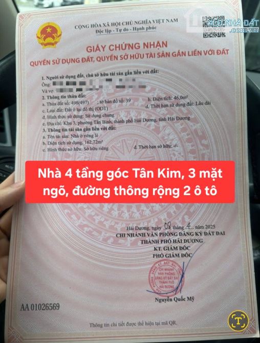 Bán nhà lô góc 4 tầng tân kim, đường rộng 2 ô tô tránh nhau, hải dương - 9