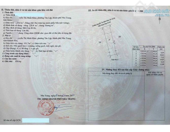 💠🔥 Cần bán lô đất Mặt tiền đường Nguyễn Thị Minh Khai, Nha Trang chỉ 260 triệu/m2 - 2