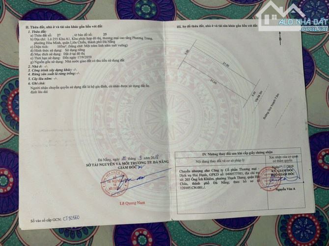 Cần bán đất đường Trần Minh Tông, H.đông nam - sát biển Nguyễn Tất Thành - 4