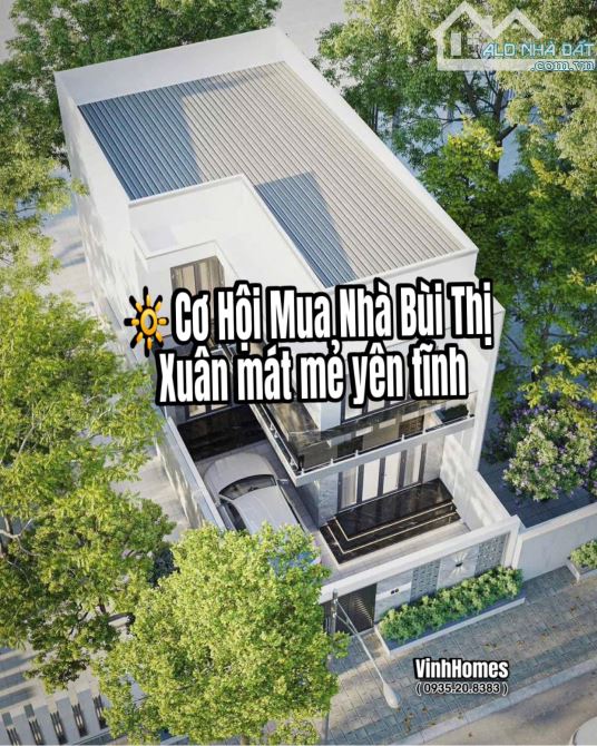 Bán nhà 2T Bùi Thị Xuân mát mẻ cạnh Sông Hương không lụt