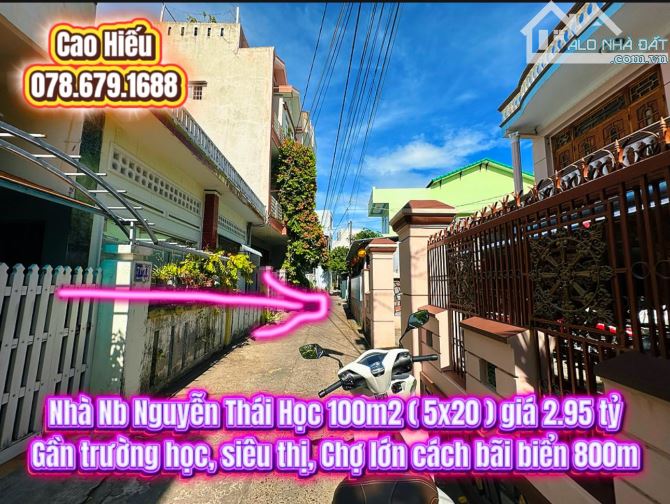 💥Nhà Nb Nguyễn Thái Học 100m2 ( 5x20 ) giá 2.95 tỷ. Nhà phố Tuy Hoà