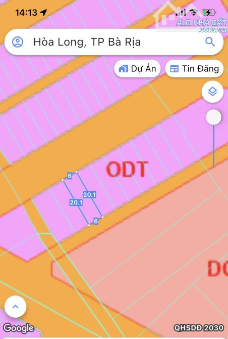 Diện tích: 120m2 - Giá Bán: 1,9 tỷ thuộc Gò Cát 8 mở rộng xã Hoà Long, Bà Rịa