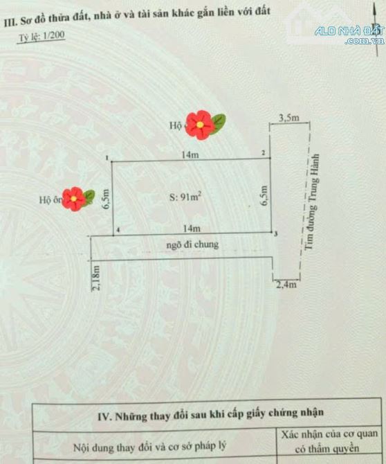 Bán lô đất đẹp vuông vắn mặt đường Trung Hành tặng kèm nhà cấp 4