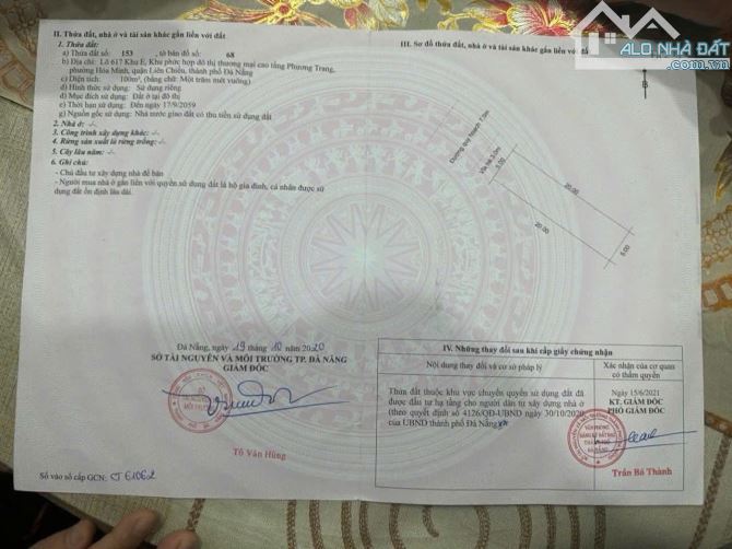 Bán đất ngay trung tâm quận Liên Chiểu