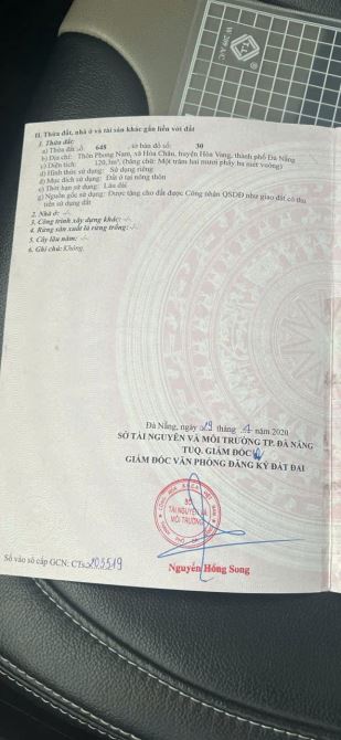 📌📌📌LÀM VIỆC TRỰC TIẾP GIÁ TỐT !!! Bán đất thôn Phong Nam, Xã Hòa Châu,giá rẻ