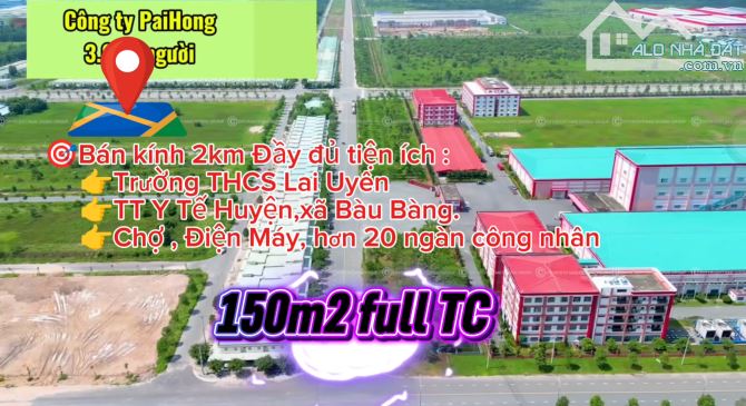 Bán 300m đất Ở Đô thị đường D7 full thổ cư, Khu công nghiệp Bàu bàng