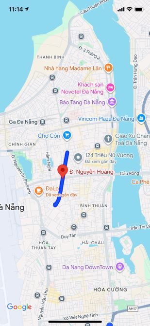 Bán đất (ngang 5.2m) mặt tiền vị trí kinh doanh đường Nguyễn Hoàng, trung tâm Thanh Khê - 1