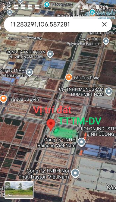 Bán 300m đất Ở Đô thị đường D7 full thổ cư, Khu công nghiệp Bàu bàng - 1