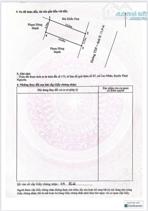 LÔ ĐẤT – CAO NHÂN – THỦY NGUYÊN  💎 Diện tích: 69m  🚗 đường rộng 11m k vào quy hoạch đườn - 2